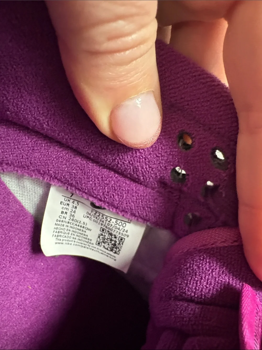 Nike Women's Bright Purple Low-Top Sneakers